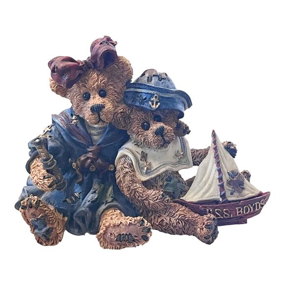 NEW Boyd's Bears SHIPMATES FIGURINE Elvira Chauncey Fitzbruin Boat Nautical BOX - Picture 1 of 7